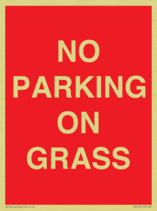 NO PARKING ON GRASS